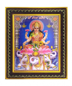 Laxmi Photo Frame with Blue Background