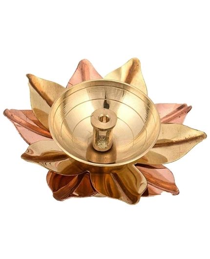 Lotus Shape Kamal Patti Akhand Diya - Buy from Puja N Pujari