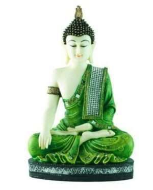 Meditating Buddha Statue – Green