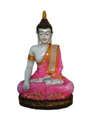Meditating Buddha Statue – Pink