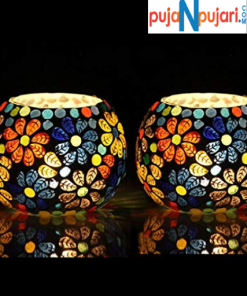 Moroccan Glass Mosaic Tealight Candle