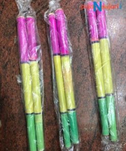 Multi Color Wooden Dandiya Sticks 1 Pair