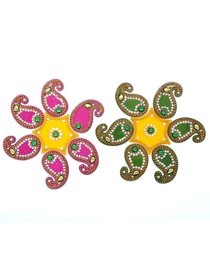 kundan stone, acrylic rangoli, flower design rangoli, acrylic rangoli set, flower rangoli, flower kolam
