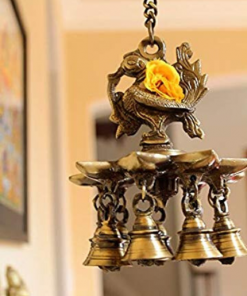 Peacock Brass Hanging Diya