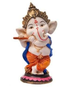 Playing Flute Ganesha Idol