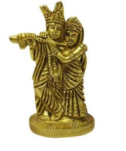 Radha Krishna Brass Statue