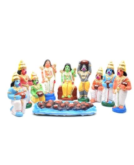Saraswati Lakshmi Parvati Golu Dolls Set