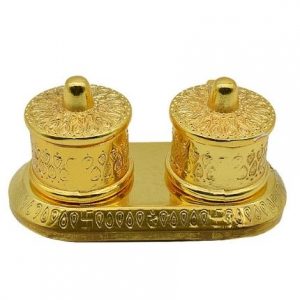 Antique Kumkum Chawal Gold Box Bharani | Indian Wedding