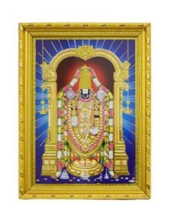 Tirupati Balaji Small Photo Frame Blue Background