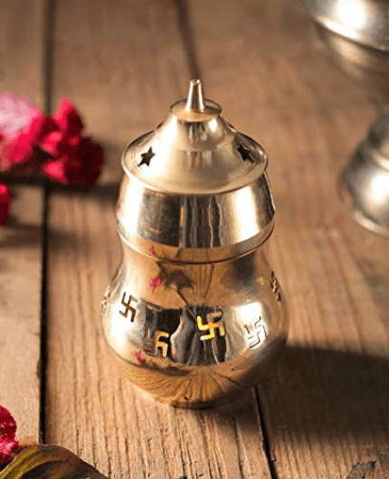 Vasthu Camphor Lamp / Incense Burner with Brass Diya