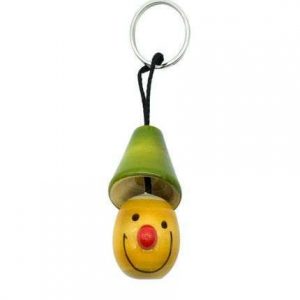 Wooden Smile Face Key Chain