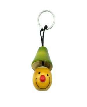 Wooden Smile Face Key Chain