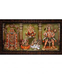 5 god photo frame, 5 god photo frames for pooja room, 5 god photo frames online shopping, pujanpujari online shopping