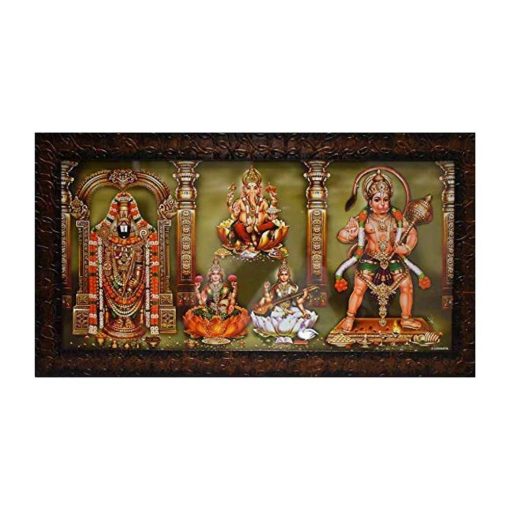 5 god photo frame, 5 god photo frames for pooja room, 5 god photo frames online shopping, pujanpujari online shopping