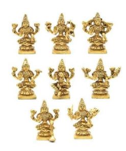 goddess ashta lakshmi brass Idols set