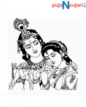 radha krishna clipart house