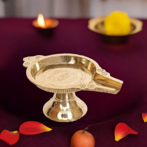 Brass Abhishek Plate Stand for Pooja