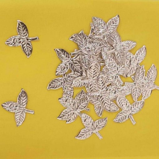 Silver Plated Puja Belpatra Leaves 108 Pieces