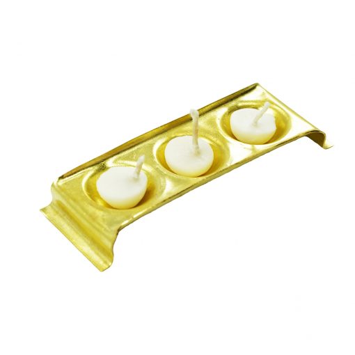 Brass Rectangular Ghee Diya Holder- Small - Image 2