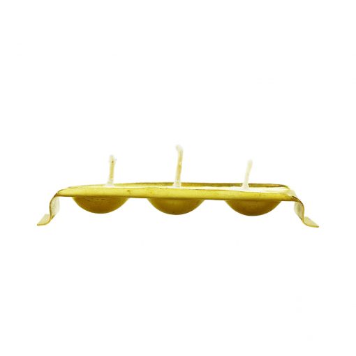 Brass Rectangular Ghee Diya Holder- Small - Image 3