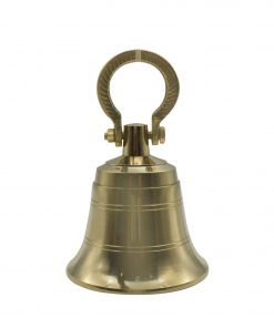 Brass Hanging Bell Solid Bell with Deep Sound For Wall & Door Mandir Temple- Small