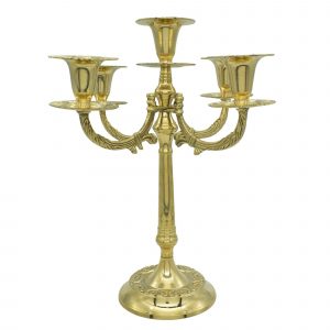 Brass Mughal Candle Stand