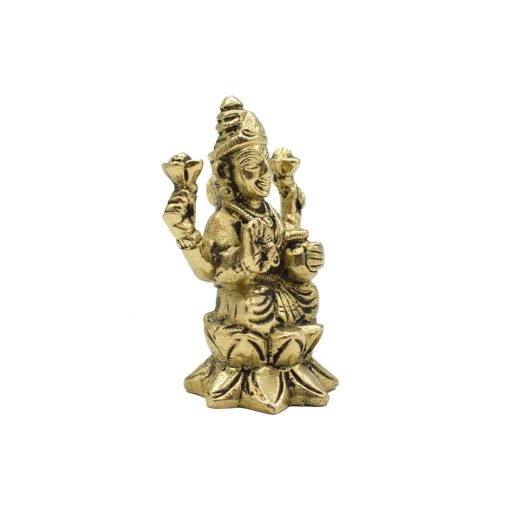 Brass Lakshmi Devi sitting on lotus