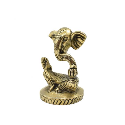 Brass Ganesha Sitting for home decor/ Gifting - Image 2