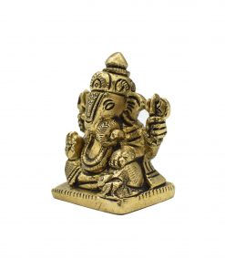 Sitting Brass Ganesha Idol