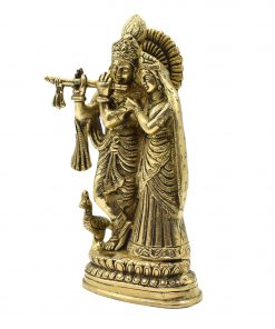 Radha Krishna standing playing flute