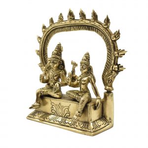 Shiva and Parvati Brass Anitique showpiece