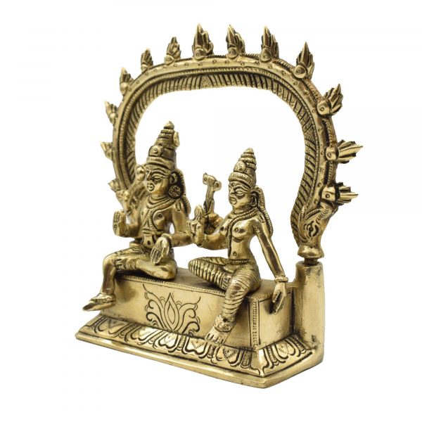Shiva and Parvati Brass Anitique showpiece