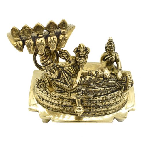 Brass Vishnu Narayan Lakshmi - Image 4