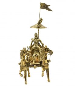 Krishna Arjun Rath Brass Statue Decorative Showpiece