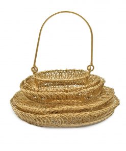 Brass Wire Fruit and Flower Basket