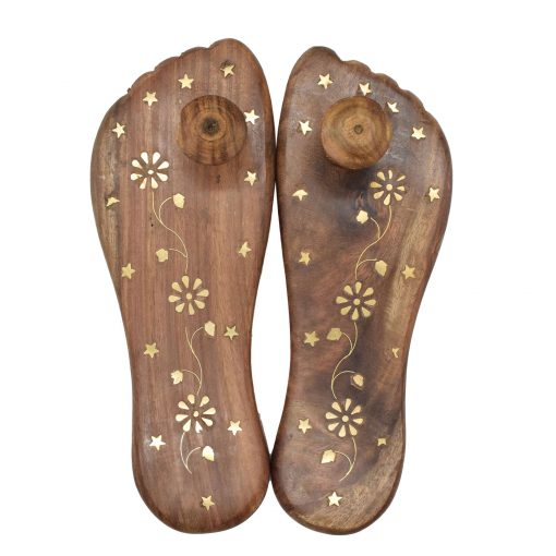 andwork Wearable Wooden Chappal For Mandir Big Size