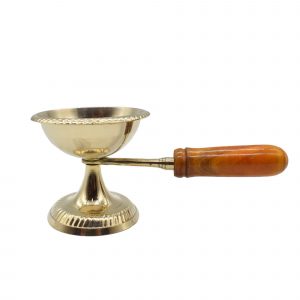Akhand Diya Decorative Brass Crystal Kamal Oil Lamp