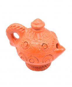 Handmade Orange Color Mud Diya