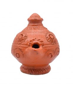 Handmade Orange Color Mud Diya