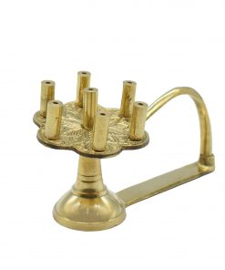 Long Wicks Arati Brass Diya For Puja with Handle