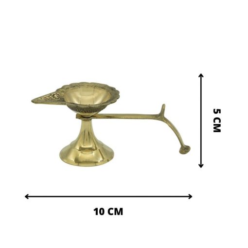 Harathi Loban Burner Aarti Diya Stand with Handle for Pooja