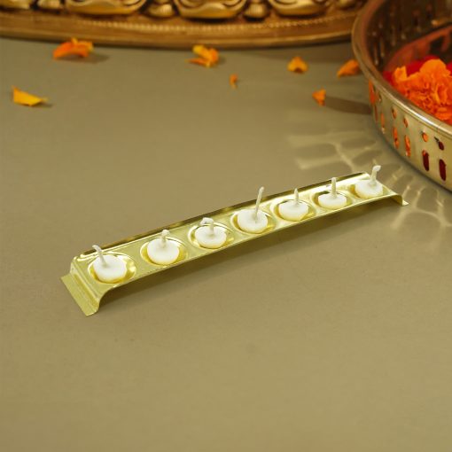 Brass Rectangular Ghee Diya Holder