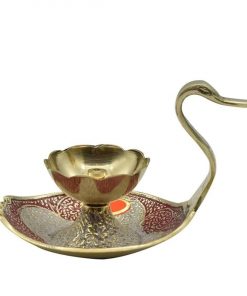 Brass Diya Lamp Kuber Deepak With Swan Design