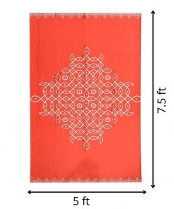 Backdrop for House Warming Decoration Red Colour Kollam Design Festival Backdrop Decoration Clothes