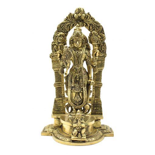 Brass Vishnu Showpiece Idol for Home Decoration and Gifting