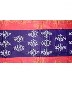 Blue Kolam Design Backdrop Cloth for Decoration Pooja and All Festivals