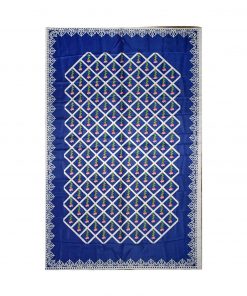 Blue Kolam Toran Design Backdrop Cloth for Decoration Pooja and All Festivals