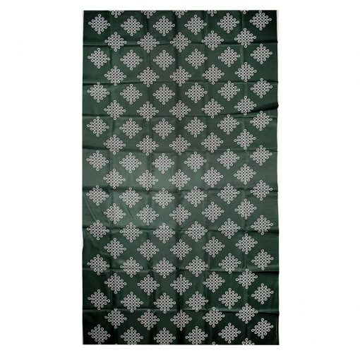 Green Kolam Design Backdrop Cloth for Decoration Pooja and All Festivals