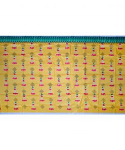 Yellow Kolam Design Backdrop Cloth for Decoration Pooja and All Festivals