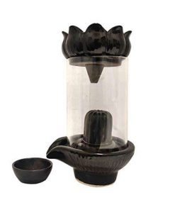 Shiva Lingam Smoke Back Flow Waterfall Incense Holder with1